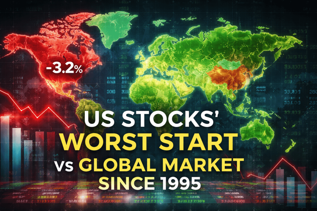 US Stocks see the worst start vs Global Markets since 1995