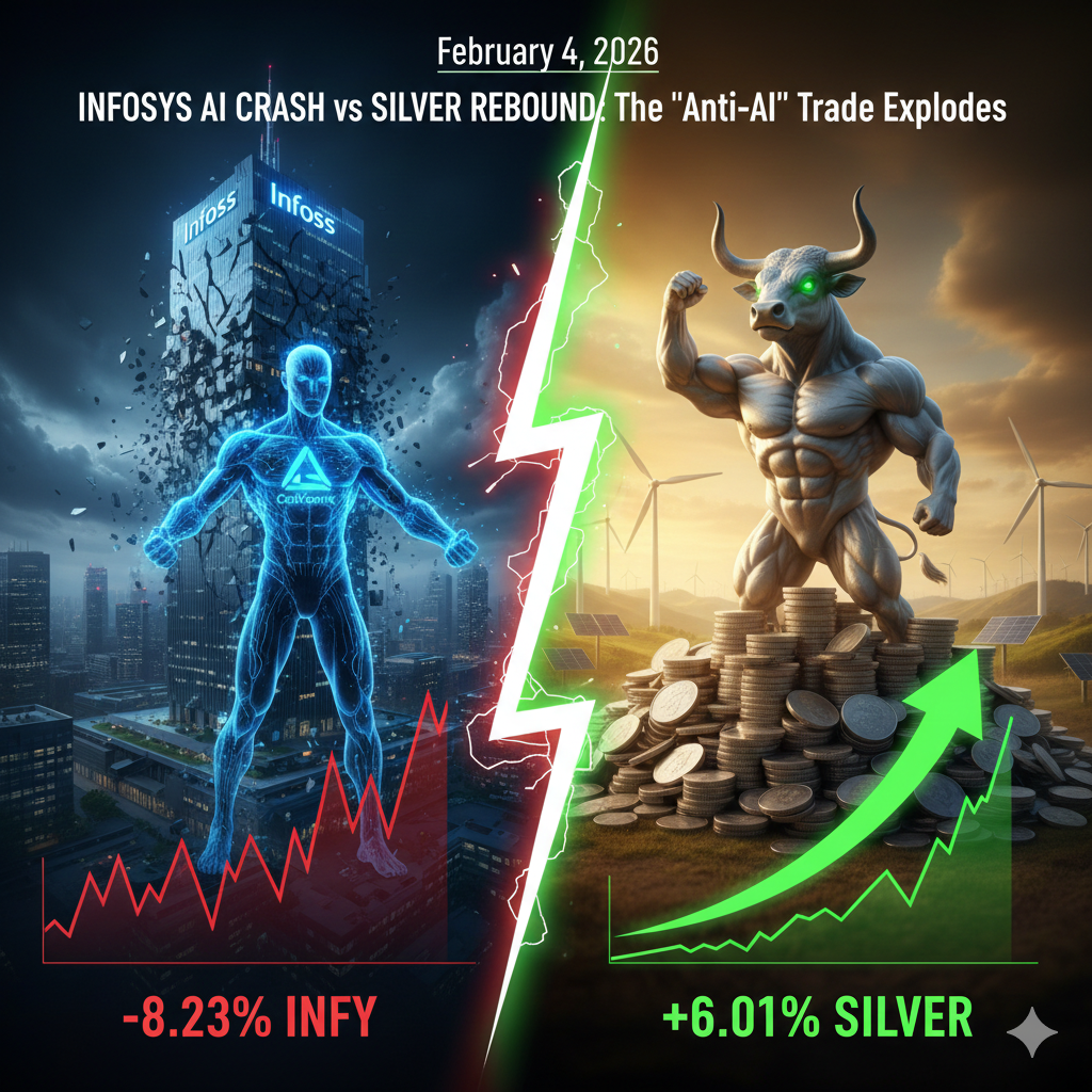 Infosys AI Crash vs Silver Rebound 2026: Decoding Important "Anti-AI" Market Rupture