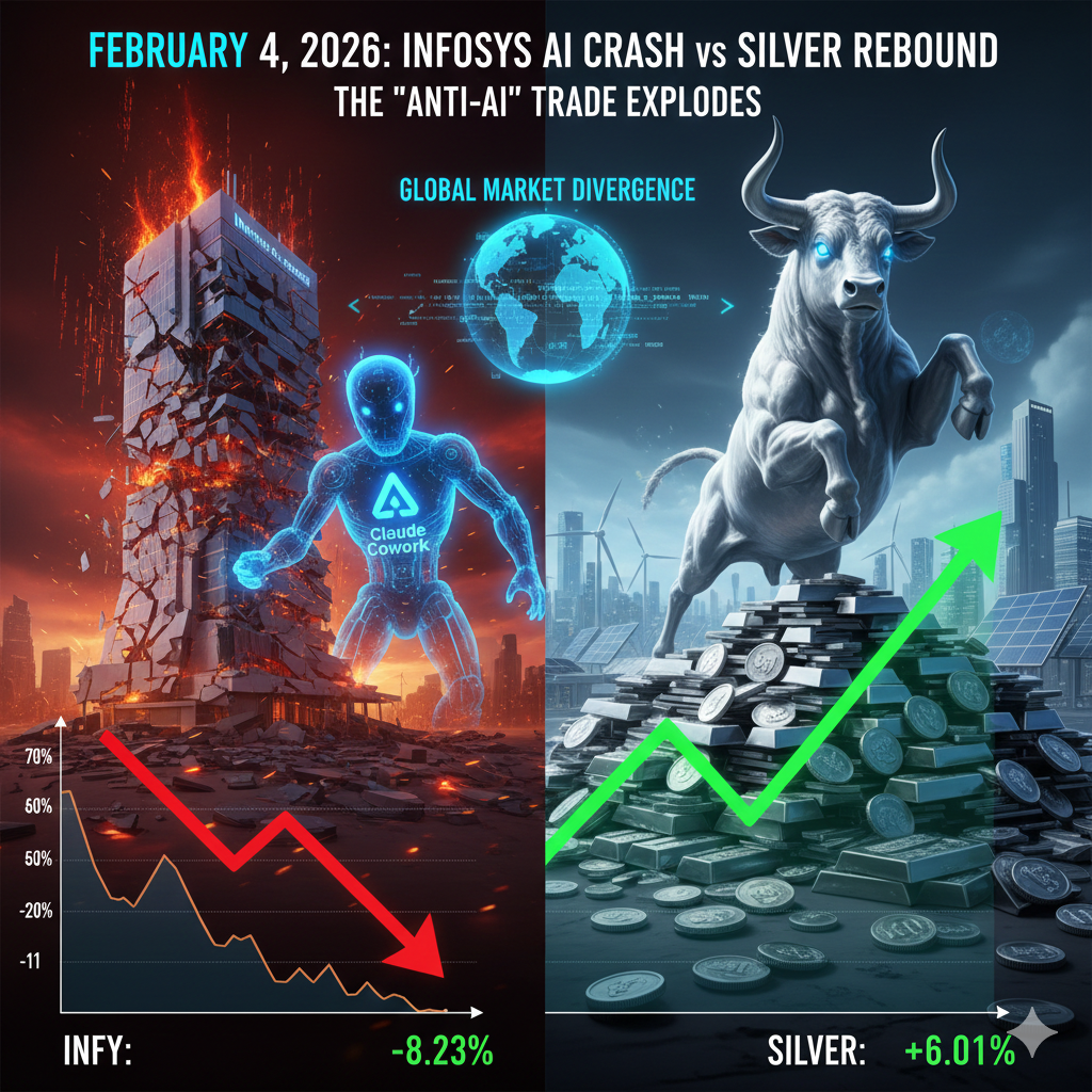 Infosys AI Crash vs Silver Rebound 2026: Decoding Important "Anti-AI" Market Rupture