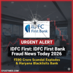 IDFC First Bank Fraud News Today 2026