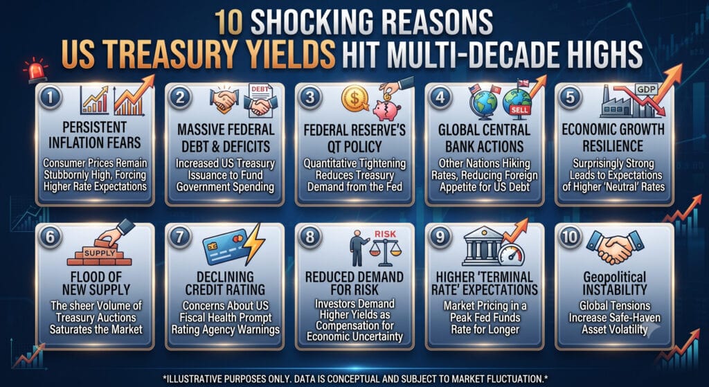 10 Shocking Reasons US Treasury Yields Hit Multi-Decade Highs
